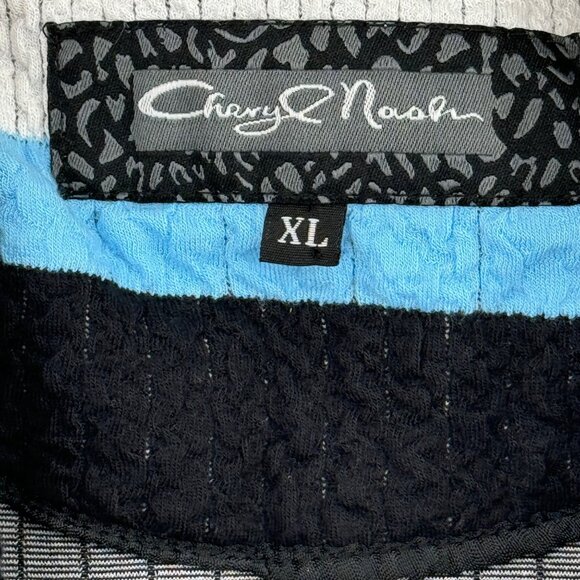 Cheryl Nash Women's size  XL Striped Button-Up knit Jacket knit - Picture 2 of 10